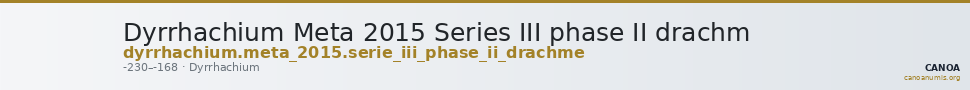 Dyrrhachium Meta 2015 Series III phase II drachm — CANOA