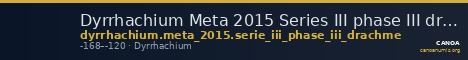 Dyrrhachium Meta 2015 Series III phase III drachm — CANOA