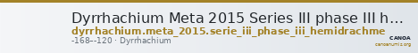 Dyrrhachium Meta 2015 Series III phase III hemidrachm — CANOA