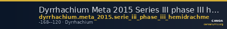 Dyrrhachium Meta 2015 Series III phase III hemidrachm — CANOA