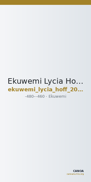 Ekuwemi Lycia Hoff 2017 M140 — CANOA