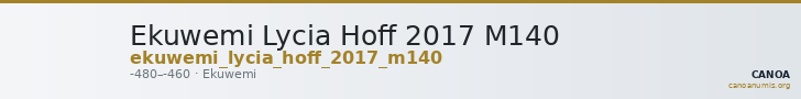 Ekuwemi Lycia Hoff 2017 M140 — CANOA