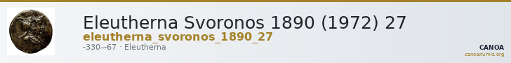 Eleutherna Svoronos 1890 (1972) 27 — CANOA