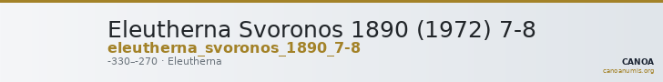 Eleutherna Svoronos 1890 (1972) 7-8 — CANOA