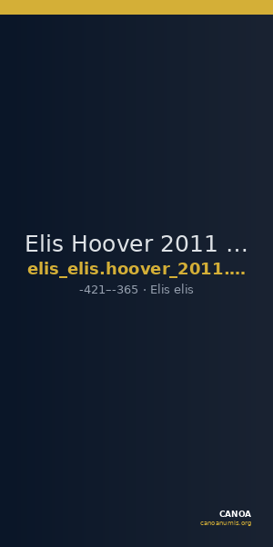 Elis Hoover 2011 491 — CANOA