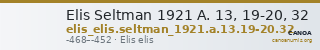 Elis Seltman 1921 A. 13, 19-20, 32 — CANOA