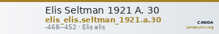 Elis Seltman 1921 A. 30 — CANOA