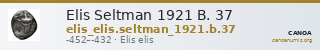 Elis Seltman 1921 B. 37 — CANOA