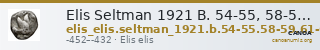 Elis Seltman 1921 B. 54-55, 58-59, 61-67, Pl. VIII.5 — CANOA