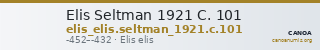 Elis Seltman 1921 C. 101 — CANOA