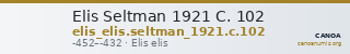 Elis Seltman 1921 C. 102 — CANOA
