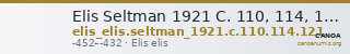 Elis Seltman 1921 C. 110, 114, 121 — CANOA
