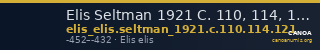 Elis Seltman 1921 C. 110, 114, 121 — CANOA