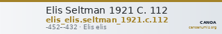 Elis Seltman 1921 C. 112 — CANOA