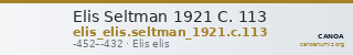 Elis Seltman 1921 C. 113 — CANOA