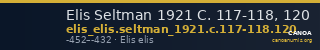 Elis Seltman 1921 C. 117-118, 120 — CANOA