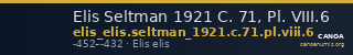 Elis Seltman 1921 C. 71, Pl. VIII.6 — CANOA