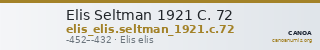 Elis Seltman 1921 C. 72 — CANOA