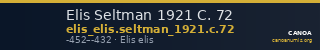 Elis Seltman 1921 C. 72 — CANOA