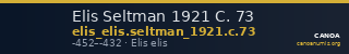 Elis Seltman 1921 C. 73 — CANOA