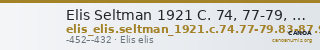 Elis Seltman 1921 C. 74, 77-79, 83-87, 92 — CANOA