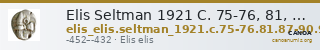 Elis Seltman 1921 C. 75-76, 81, 87-90, 93-95, 123-124, Pl. VIII.13 — CANOA