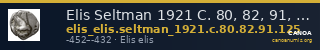 Elis Seltman 1921 C. 80, 82, 91, 125 — CANOA
