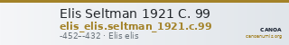 Elis Seltman 1921 C. 99 — CANOA
