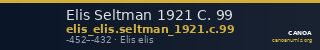Elis Seltman 1921 C. 99 — CANOA