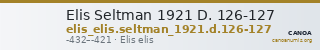 Elis Seltman 1921 D. 126-127 — CANOA