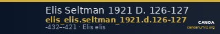Elis Seltman 1921 D. 126-127 — CANOA