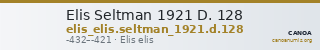 Elis Seltman 1921 D. 128 — CANOA