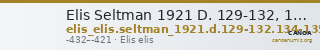 Elis Seltman 1921 D. 129-132, 134-135 — CANOA