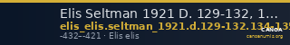 Elis Seltman 1921 D. 129-132, 134-135 — CANOA