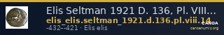 Elis Seltman 1921 D. 136, Pl. VIII.14 — CANOA
