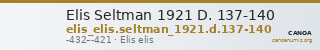 Elis Seltman 1921 D. 137-140 — CANOA
