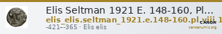 Elis Seltman 1921 E. 148-160, Pl. VIII.19-20, 22-23 — CANOA