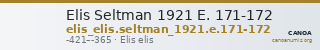 Elis Seltman 1921 E. 171-172 — CANOA