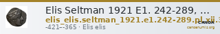 Elis Seltman 1921 E1. 242-289, Pl. XII.3-5 — CANOA