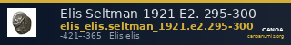 Elis Seltman 1921 E2. 295-300 — CANOA