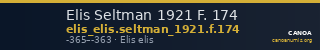 Elis Seltman 1921 F. 174 — CANOA