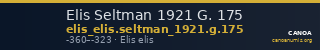 Elis Seltman 1921 G. 175 — CANOA
