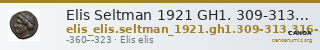 Elis Seltman 1921 GH1. 309-313, 316-327, 334, 336-340, Pl. XII.14 — CANOA