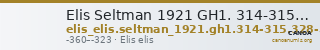 Elis Seltman 1921 GH1. 314-315, 328-333, 335 — CANOA