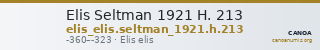 Elis Seltman 1921 H. 213 — CANOA