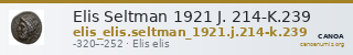 Elis Seltman 1921 J. 214-K.239 — CANOA