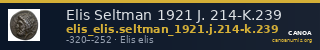 Elis Seltman 1921 J. 214-K.239 — CANOA
