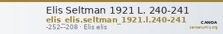 Elis Seltman 1921 L. 240-241 — CANOA