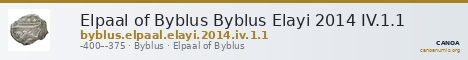 Elpaal of Byblus Byblus Elayi 2014 IV.1.1 — CANOA