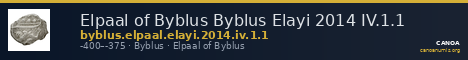 Elpaal of Byblus Byblus Elayi 2014 IV.1.1 — CANOA